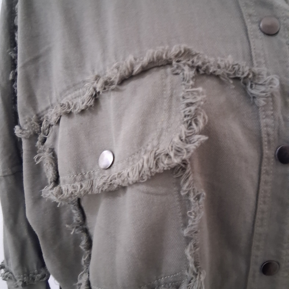 Elan Military Style Olive Jacket - Picture 7 of 10